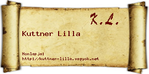 Kuttner Lilla névjegykártya